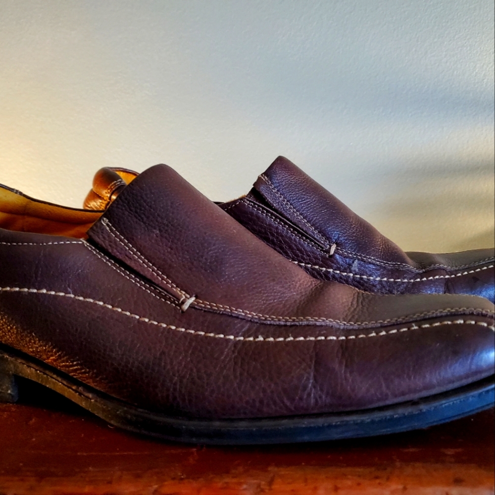 Mens Sandro Moscoloni pebble leather loafer, 11.5 EEE